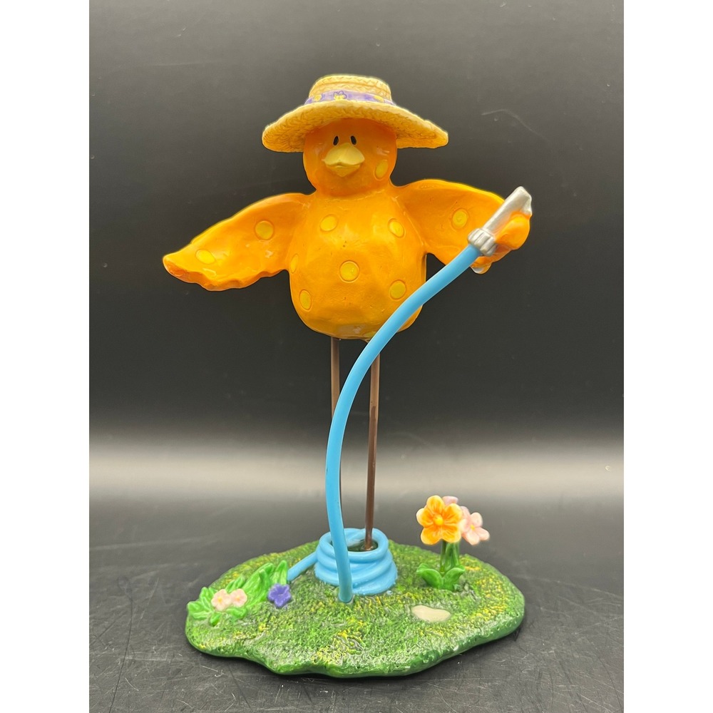Russ Tweet Along With Me Bird Watering Flowers‎ Figurine Spring Decor 5.5"